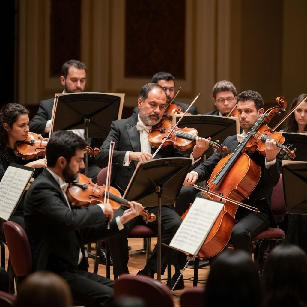 Orchestra representing the body working in harmony